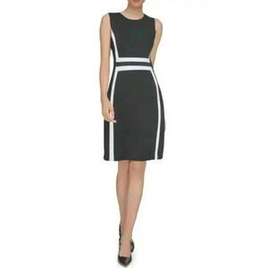 Women's Calvin Klein bodycon black and white dress size 18